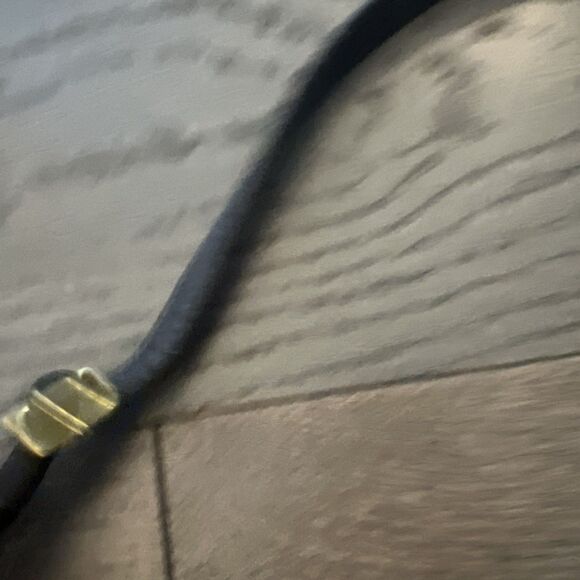 Fossil Black Leather Crossbody Purse gold tone hardware No Key - Picture 4 of 13